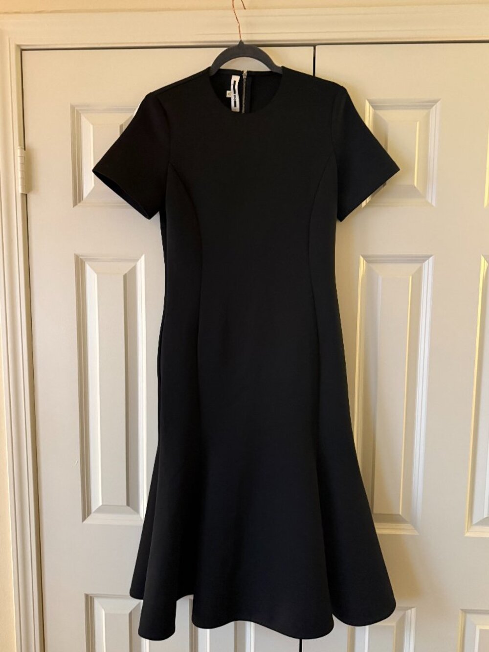 MCQ by Alexander McQueen Black Trumpet Flare Dress | sz L